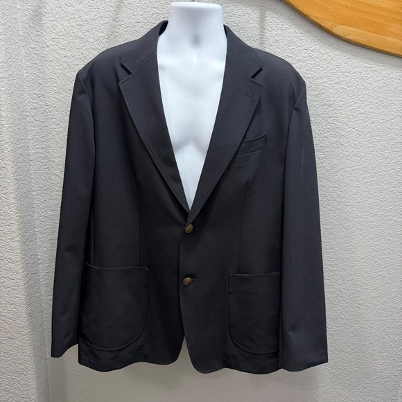 JW Anderson UNIQLO Mens XL‎ Navy Blazer Jacket JW Anchor Button NWOT Lightweight